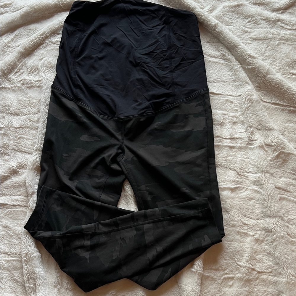 Maternity Black Camouflage Leggings